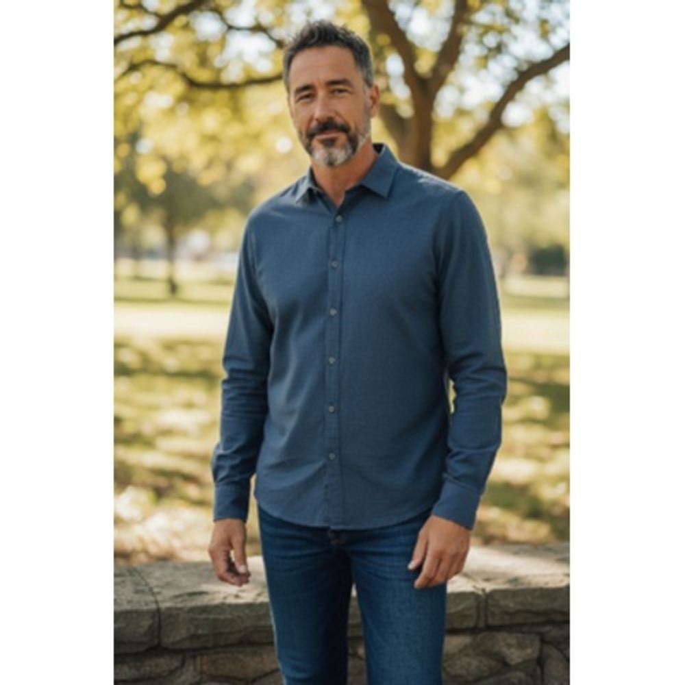 Slate & Stone Shirt Men's Large Blue Casual Career Office Work Wear Modern